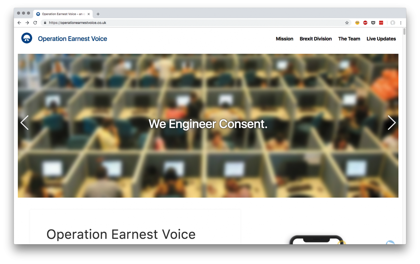 Jonas Lund Operation Earnest Voice Brexit Division